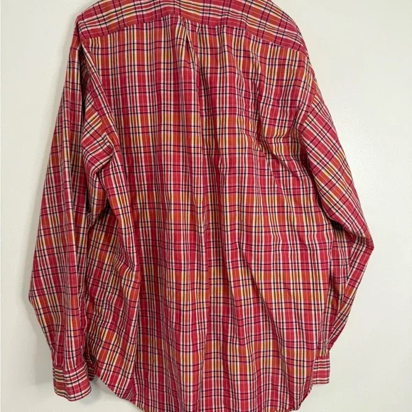 Ralph Lauren “Blake” Red and Yellow Plaid Button Down Shirt Mens size XXL - Picture 5 of 10